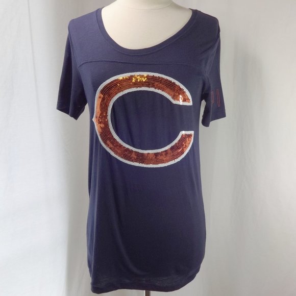 PINK Victoria's Secret Tops - VS PINK Blue Chicago Bears Jersey Size Medium